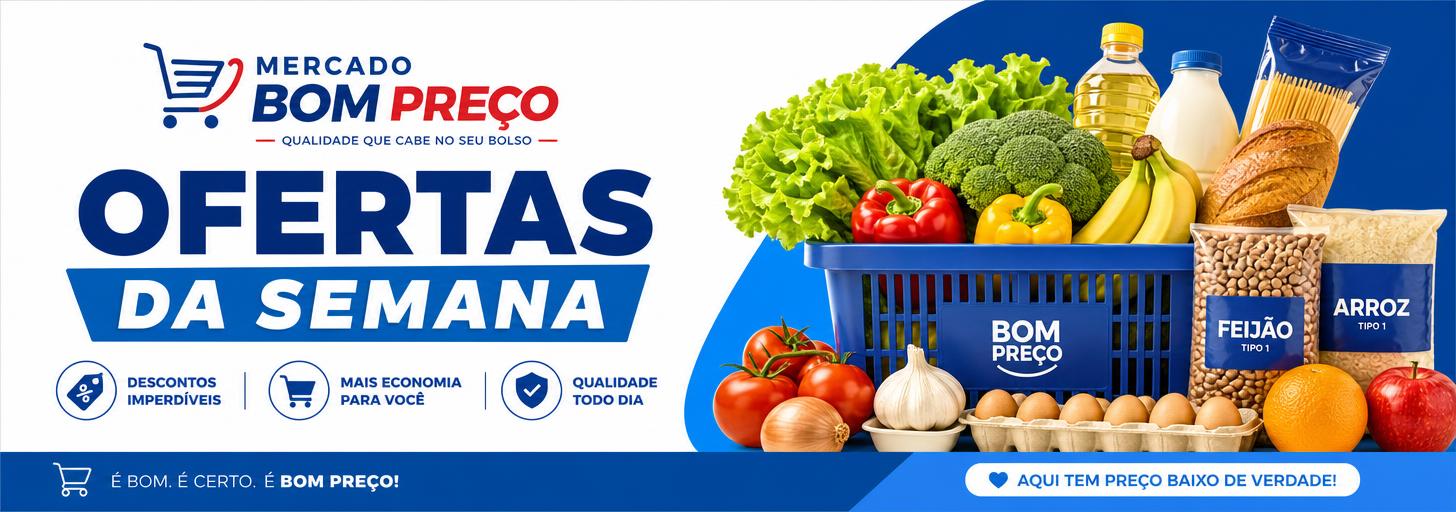 Anúncio de demonstração — Mercado Bom Preço (anunciante fictício)