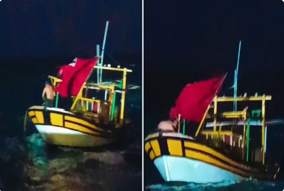 Marinha resgata barco à deriva em São João da Barra; tripulante pula ao mar e recusa socorro